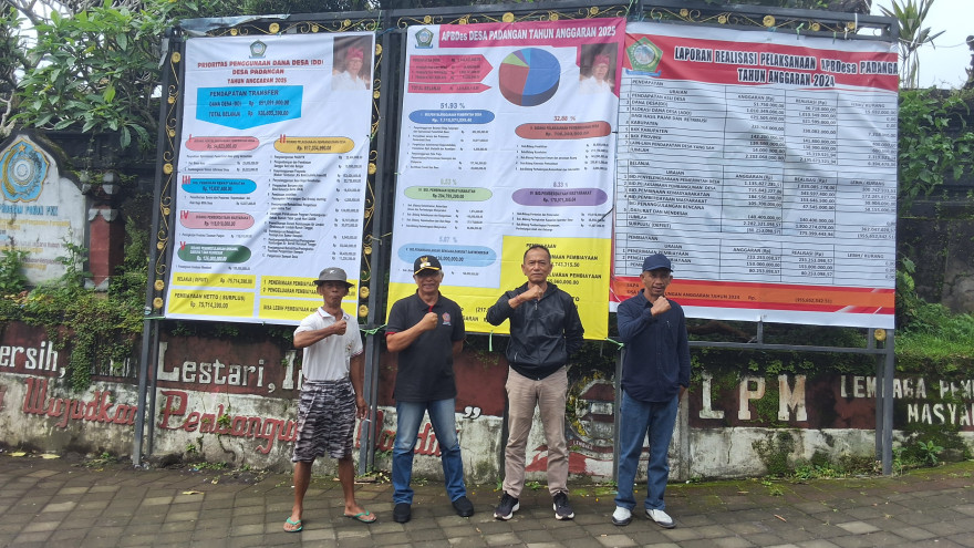 PEMASANGAN BALIHO INFOGRAFIS APBDES DAN PRIORITAS PENGGUNAAN DANA DESA TAHUN 2025